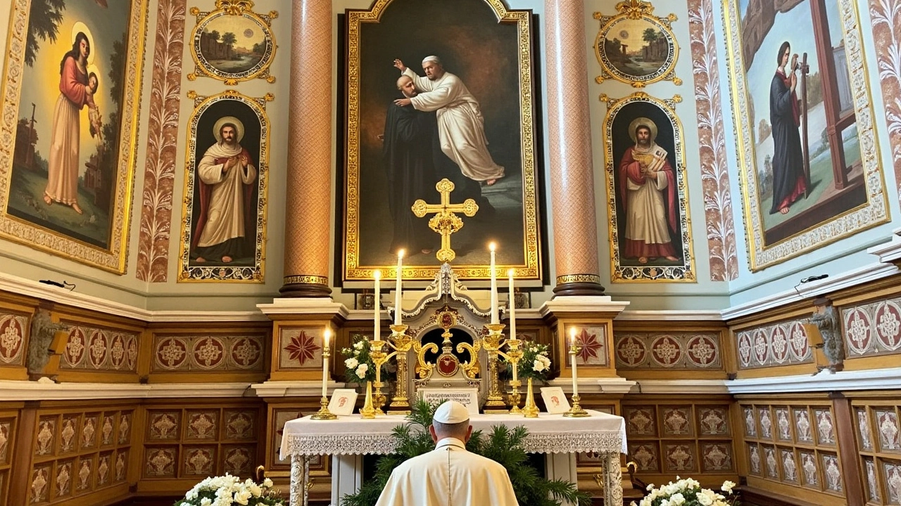 Visita Surpresa do Papa Francisco à Igreja de Santo Agostinho em Roma Atraí Fieis